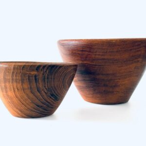 Paar Teakholz Schalen Schüssel 1960er