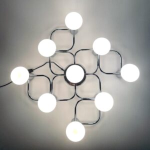 Sciolari Leola Wandlampe 80s Wandleuchte Chrom skulptural