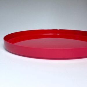Rotes Tablett Sweden Melamin PopArt Ø 38,5 cm 1970er