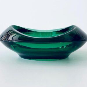 Schale Rosice Sklo Union Tschechoslowakei Smaragd 60er