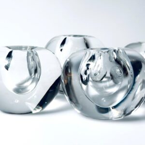 Kerzenhalter Glas Space Age Kristall Scandi Orrefors MCM 1960er