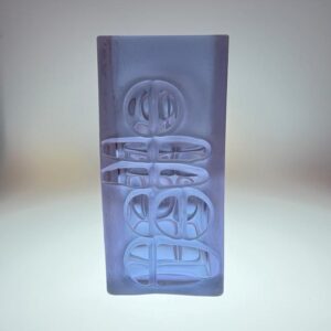 Vase Glas Peill Putzler Kunstglas Tünselmann Alexandrit 1960er