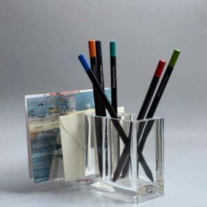 Guzzini Schreibtisch Organizer Ciocca Lucite Italy 1970er