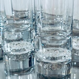 Longdrink Gläser Kristall littala Highball Collins Italy 1970er