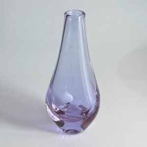 Vase Alexandrit Glas 25 cm von M. Klinger Tschechoslowakei 1970er